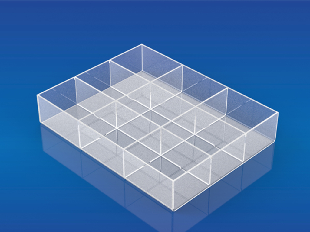 Плексигласова кутия – 350 х 270 х 65 мм с 9 гнезда [1]