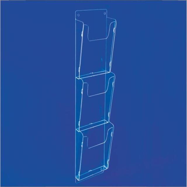 Поставка Стенна за брошури – 3 позиции; 105х210 мм  [1]