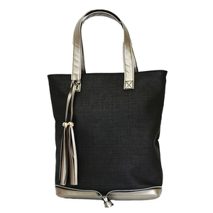 Дамска чанта тип торба сребро