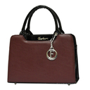  Дамска кожена чанта бордо [1]