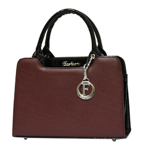  Дамска кожена чанта бордо