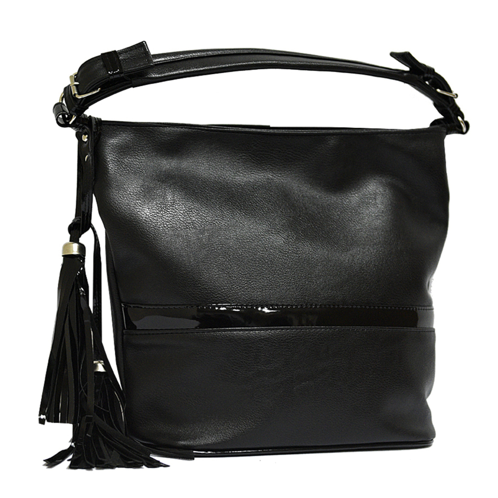 Черна Дамска Чанта Лак [1]