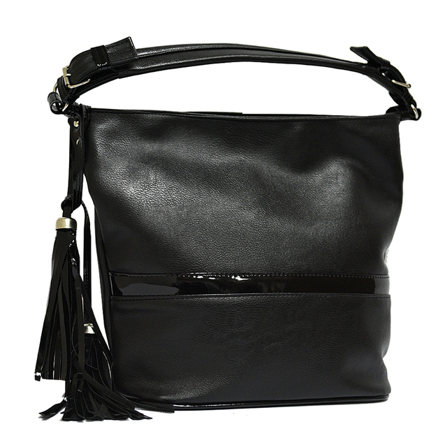 Черна Дамска Чанта Лак [1]