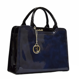 Синя Дамска Чанта-Лак