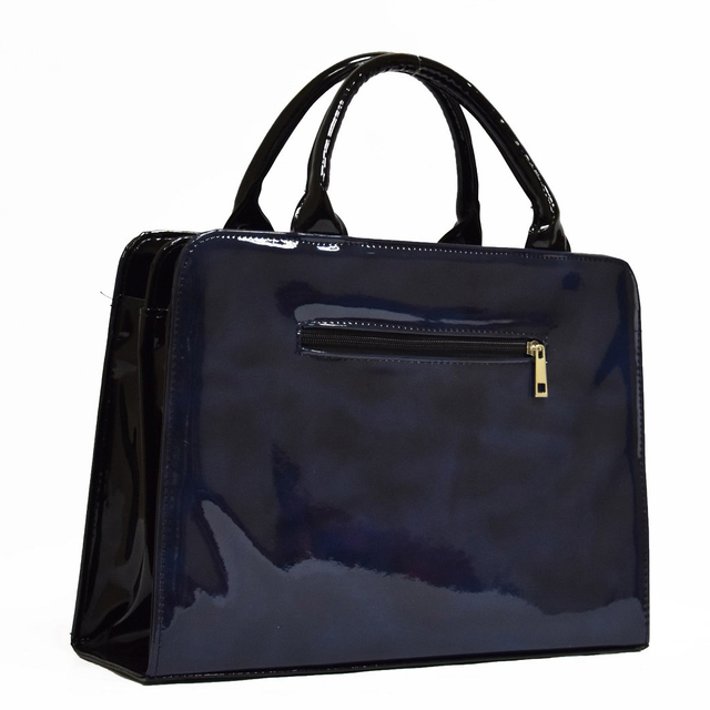 Синя Дамска Чанта-Лак [2]