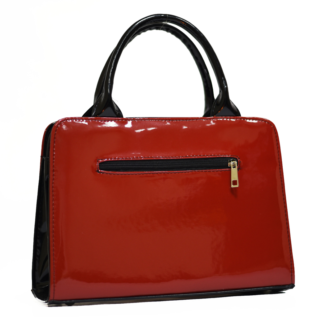 Червена Дамска Чанта-Лак [2]